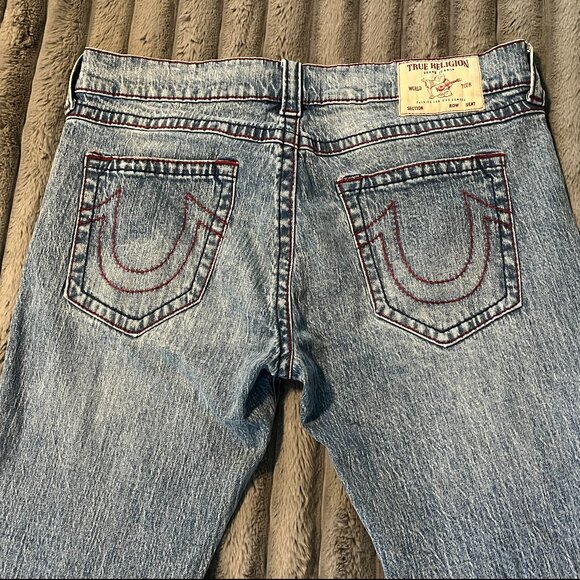 True Religion Rocco Relaxed Skinny Big T Men's Size 38 x 31 Medium Wash Jeans - Picture 5 of 15